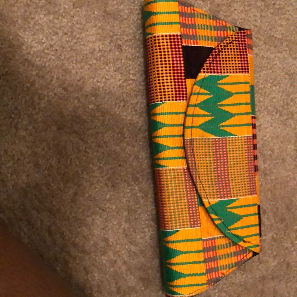 Real kente cloth African Clutch from Ghana